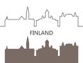 Finland logo. Isolated Finnish architecture on white background